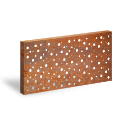 3D_Designový plotový panel Corten s perforací GRAF 003 Bubliny – 1900×900 mm